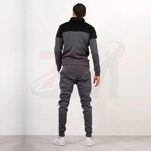 Trajes Deportivos Blancos y Negros para Hombre, Venta al Por Mayor, Alta Calidad, Moda Urbana de Invierno, 2 Piezas, Resistentes al Viento, 360GSM - Product Image 3
