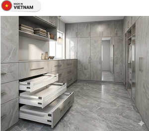 Aodeli Modern Furniture Drawer Large <b>Load</b> Extension Soft Close Telescopic Square Metal for Drawer Box Smoothly Movement Kitchen - Product Image 1