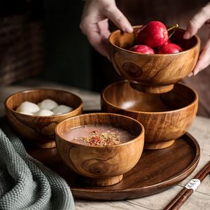 Tazón de Madera de Mango con Diseño Floral para Aperitivos, Ensaladas, Mezclas, Servir en la Cocina, Tazón de Postre de Madera Impresa, Suministro para Exportación - Product Image 2