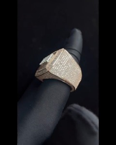 Bague personnalisée avec nom sertie de moissanite VVS, en argent sterling 925, passe le testeur, bijou personnalisé pour homme, cadeau pour lui - Product Image 5