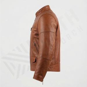 Vestes en cuir pour hommes NAI-0482A, vente en gros, manteaux de moto, vêtements d'extérieur tendance, vêtements de protection pour la conduite, couleur personnalisée - Product Image 3