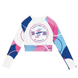 Haut court à manches longues pour femme, t-shirt de sport extensible, vêtement de fitness anti-transpiration, tenue de mode active - Product Image 1