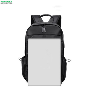 Wholesale Unisex Black Laptop Backpack College/School/Travel Bag Waterproof USB Feature <b>Letter</b> Pattern Polyester Lining For Boys - Product Image 6