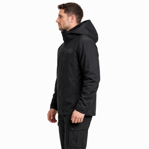 Veste coupe-vent orange personnalisée OEM pour hommes |   Vêtements de sport légers avec boutons-pression et poignets ajustables, vestes pour hommes - Product Image 3