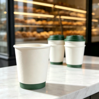 Gobelet en papier ondulé à double paroi 12oz 16oz pour boissons chaudes, isolé, jetable, avec logo personnalisé, en gros