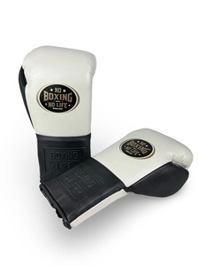 Gants de boxe en cuir véritable de vachette de haute qualité, design « No Boxing No Life », pour le sparring, prix de gros RTS, référence AS-BG-5034 - Product Image 4