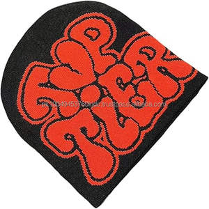 Unisex 100% Acrylic <b>Winter</b> Beanie <b>Caps</b> Quality Folded Streetwear Dot Customizable OEM/ODM Logo Breathable Designed Beanies - Product Image 3