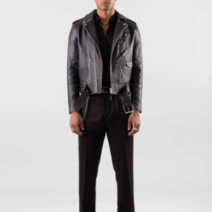 Solid Trader High Quality & Breathable Eco Friendly Tanned Premium <b>Quilted</b> <b>Pattern</b> Padded Shoulder Leather <b>Jacket</b> - Product Image 2