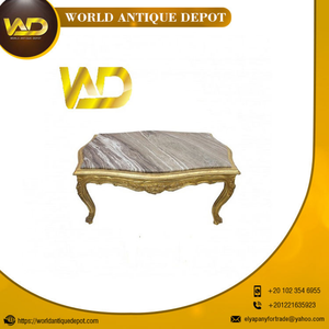 Mesa Consola de Madera Maciza Premium con Tapa de Mármol, Diseño Ajustable para Sala de Estar, Oficina en Casa, Apartamento, Muebles - Product Image 5