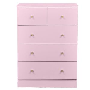 Mobiletto con 3+2 Cassetti in Stile Macaron, Maniglie Oro Opaco, 66*40*91cm, Armadietto in Truciolato con Finitura Melaminica - Product Image 1