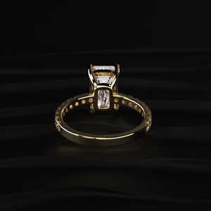 Anillos Solitarios Personalizables de Moissanita de 3 Quilates con Corte Cojín en Oro Rosa para Mayoristas de Joyería Fina y Plataformas de Venta en Línea - Product Image 5