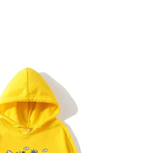 Girls Yellow Hooded Sweatshirt Cartoon <b>Rainbow</b> Print Contemporary Relaxed Fit <b>Hoodie</b> Soft Brushed Fleece Casual Street Fashion - Product Image 6