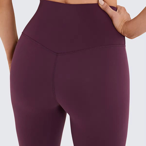 Seamless Mid Waist Casual Cotton Bamboo Gym <b>Leggings</b> Running Tummy <b>Control</b> Butt Lifting Ladies Stretch Yoga <b>Leggings</b> - Product Image 5