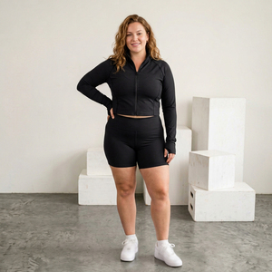 Ensemble de vêtements de sport sans coutures, effet seconde peau, marque privée, pour femmes, destiné aux détaillants et aux boutiques en ligne de fitness. - Product Image 1