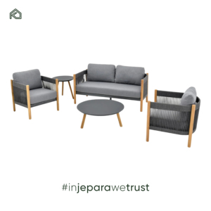 Ensemble de meubles de jardin et de patio modernes, durables et écologiques en teck pour villa et hôtel - Product Image 1