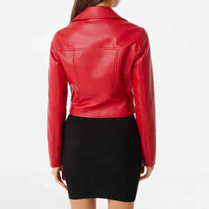 Women <b>Leather</b> Jacket Premium Luxury Fashion Wear Oem Odm <b>High</b> Quality Factory Supply Elegant Durable Premium Finish - Product Image 3