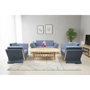 Juego de Sofás de Madera Ecológicos Modernos de Primera Calidad, Impermeables, con Cojines Tapizados para Sala de Estar y Uso en Exteriores - Product Image 2