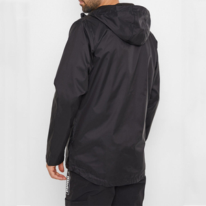 Veste coupe-vent unisexe résistante à l'eau avec fermeture éclair, doublure en maille, design patchwork, veste à capuche coupe-vent, vente en gros - Product Image 2