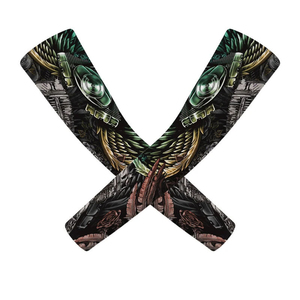 Manchons de bras en nylon/spandex pour cyclisme, à séchage rapide, écologiques, respirants, rafraîchissants, anti-UV, à sublimation intégrale et compression - Product Image 3