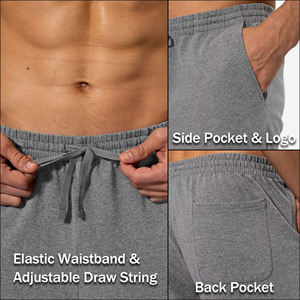 Nouvelle Arrivée Pantalon Homme Léger Évasé en Molleton Personnalisé à Motif Uni 100% Coton Coupe Droite - Product Image 5