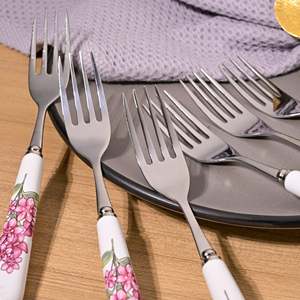 Lilac Charm Eco-Friendly Stainless Steel <b>Forks</b> Luxury Set of 6 for Home Restaurant Kitchen Including Food Picks Salad <b>Forks</b> - Product Image 2