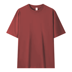 เสื้อยืดคอกลมโอเวอร์ไซส์ สีพื้น ผ้าฝ้ายฟอก ซักแล้ว ใส่สบาย ระบายอากาศได้ดี ผลิตจากผ้าฝ้าย 100% เป็นมิตรต่อสิ่งแวดล้อม  รับสกรีนโลโก้ด้านหน้า คุณภาพสูง ขายส่ง - Product Image 5