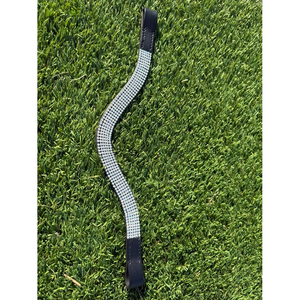 Diadema para Caballo de Cuero Genuino de Alta Calidad con Cristales Adornados - Product Image 1