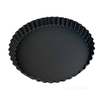 Moule à quiche rond de 9 pouces à fond fixe en alliage d'aluminium durable pour gâteaux, tartes, tourtes et mousses, usage commercial et domestique