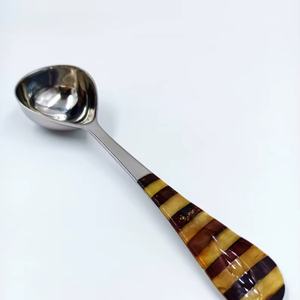 Juego de Cucharas de Metal Contemporáneo, Apto para Alimentos, Acabado Pulido, para Hogar y Hotel - Product Image 1