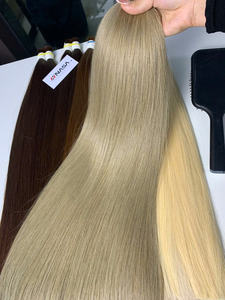 2025 Venta caliente a granel 60cm Color claro Natural recto 100% extensiones de cabello Remy vietnamita extremos dobles de alta calidad - Product Image 2