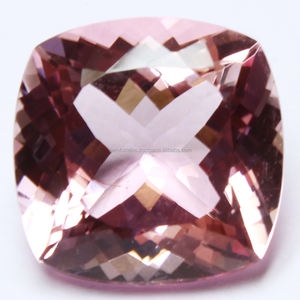 Coussin Morganite rose le plus vendu coupe à facettes fait à la main en argent/or fabrication de bijoux pierres précieuses de naissance vente en gros - Product Image 1