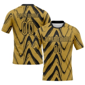 Wholesale Direct Industry Best Selling Custom <b>Old</b> Gold Black Fluid Sublimation Volleyball Uniform Jersey - Product Image 1