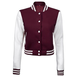 Green White Color Blocking Varsity <b>Jacket</b> Unisex Preppy Style Regular Fit Polyester Shell Satin Lining Autumn Wear - Product Image 4