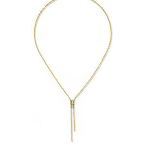 สร้อยคอประดับเพชรทรงหยดน้ำ ทองคำ 14K พร้อมจี้ทรงกลมแบบปรับได้ สายโซ่แบบห้อยระย้า ของขวัญเครื่องประดับ - Product Image 6