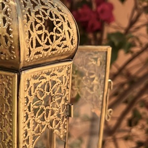 Golden Metal Square Lanterns Indoor <b>Ramadan</b> <b>Decor</b> Portable Eco-friendly Durable Hot Selling Without Battery Adult Good Quality - Product Image 5