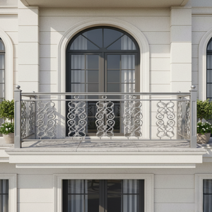 Grey Heavy Duty Cast Iron Royal Balcony Stair Railing Highly Polished Super Shot Blast Finish Durable Stair Balcony Elegant - Product Image 1