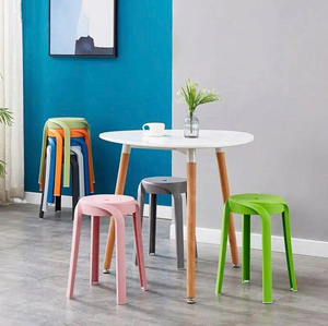 Stackable <b>Plastic</b> <b>Stool</b> Non-Slip Foot <b>Stool</b> for Home Office Colorful Design <b>Plastic</b> Modern Portable for Home - Product Image 6