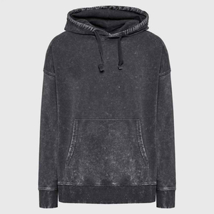 เสื้อฮู้ดดี้ผู้ชายผ้าฝ้ายทรงปกติแบบฟอกสี เสื้อฮู้ดดี้ฟอกสีสั่งทำพิเศษคุณภาพสูง - Product Image 4