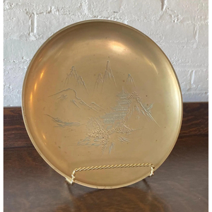 Assiette de service ronde en laiton de qualité supérieure au design vintage pour hôtel, mariage et accessoires de cuisine à domicile - Product Image 2