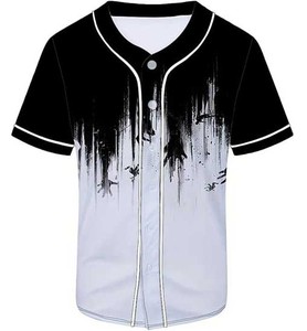 Maillot de baseball col en V personnalisé par sublimation, léger, uniforme d'équipe respirant, tendance USA et Europe - Product Image 1