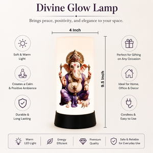 Lord Ganesha Divine Glow LED Table Lamp Spiritual <b>Night</b> <b>Light</b> Warm Decorative Bedside Lamp Home Temple Meditation Gift - Product Image 5