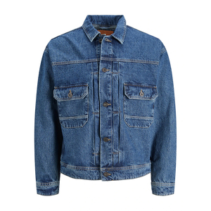 Custom Made <b>Men's</b> <b>Long</b> Stretch Denim <b>Jacket</b> <b>Men</b> Jean <b>Jacket</b> Cotton Blue Winter Plain Denim <b>Jacket</b> <b>For</b> <b>Men</b> Plus Size <b>for</b> sale - Product Image 1