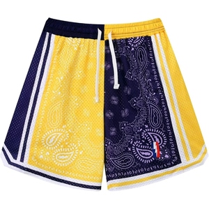 Shorts en mesh sublimé à motif paisley de qualité supérieure pour hommes, séchage rapide, respirant, pour le basketball et la gym, logo personnalisé, USA - Product Image 1