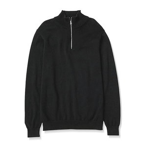 Custom Logo Men's Women's Half Zip Sweatshirt Oversized <b>Mock</b> <b>Neck</b> Plain Cotton Casual Streetwear <b>Top</b> - Product Image 1