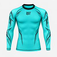 T-shirt de compression pour homme, manches longues, anti-UV, séchage rapide, respirant, pour entraînement MMA et gym