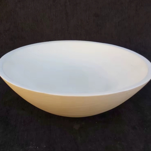 Meilleurs bols de service ronds en bois de manguier avec surface polie blanche pour la maison et la cuisine de restaurant Vente en gros - Product Image 1