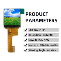 1.3 "1.3 InchTft Couleur ST7789V Lecteur Module d'affichage carré Pilote transmissif IC Écran Ips Tft 240(RGB)* 240 Pixel Écran Lcd
