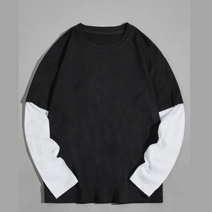 Camiseta de Manga Larga para Hombre, Lavada con Ácido, Hecha con Algodón Premium para Uso Diario y Estilo Urbano - Product Image 1