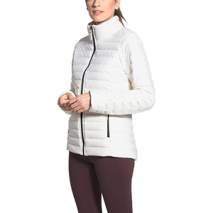 2026 New Women's White Down Puffer Jacket Full <b>Sleeve</b> Stand Collar Zipper Closure Solid Color Winter Warm Outerwear ODM OEM - Product Image 3