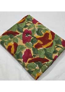 Tissu en coton biologique indien fait main, écologique, poids moyen 90 GSM, imprimé floral au bloc, voile pour rideaux, chemises et confection de housses - Product Image 6